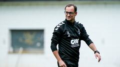 Joseba Etxeberria dirige el entrenamiento del Eibar