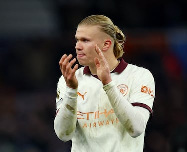 Why is Erling Haaland not playing for Manchester City against Crystal Palace?