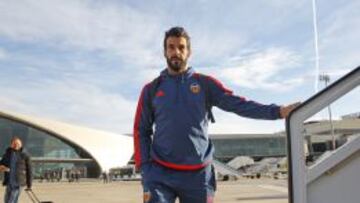 Negredo, en el avión a Gante