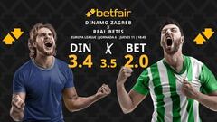 GNK Dinamo Zagreb vs. Real Betis: horario, dónde ver, pronósticos y clasificación