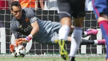 Este penal, que evit&oacute; el 1-1 de Valencia, es su mejor atajada del torneo para Claudio Bravo.