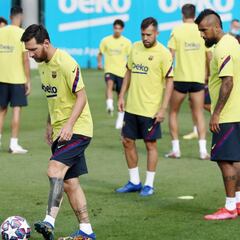 Setién se lleva a Lisboa a 26 futbolistas, incluidos Dembélé y Braithwaite