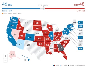 Senate races map