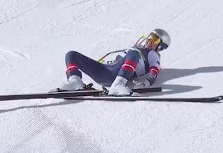 La terrible caída de Lindsey Vonn con el cruzado roto a los 12″ de iniciar la prueba: se hizo un silencio sepulcral