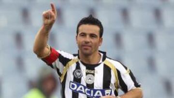 <b>AUSENCIA. </b>Di Natale celebra un gol.