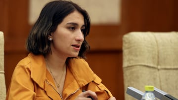 Colombia's Foreign Minister Laura Sarabia attends a meeting with Chinese Foreign Minister Wang Yi (not pictured) at the Diaoyutai State Guesthouse in Beijing, China May 12, 2025. REUTERS/Florence Lo/Pool