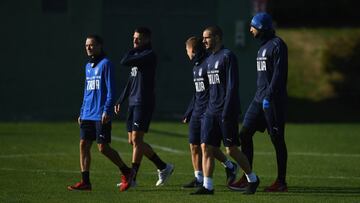 Sesión de entrenamiento de Italia.