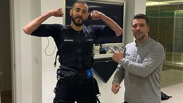 Dentro de su nueva preparación, Benzema utiliza un traje especial de electroestimulación.