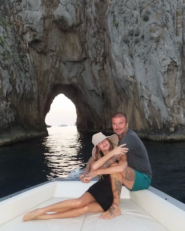 ‘Seven’, el yate italiano exclusivo en el que los Beckham disfrutan de la vida en Mallorca: 18 millones de euros y un nombre ‘especial’