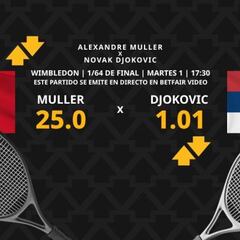 Alexandre Muller vs. Novak Djokovic: horario, dónde ver, estadísticas y pronósticos