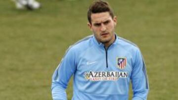 Koke en el entrenamiento del Atl&eacute;tico