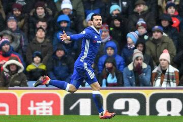 Pedro celebrates opening the scoring at Turf Moor.