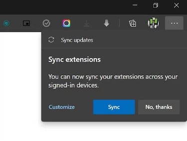 Microsoft Edge sincronizará tus extensiones entre dispositivos