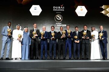 Los premiados de la décima edición de los premios Globe Soccer.