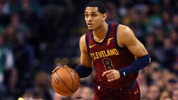 BOSTON, MA - MAY 13: Jordan Clarkson #8 of the Cleveland Cavaliers controls ball against the Boston Celtics during the second quarter in Game One of the Eastern Conference Finals of the 2018 NBA Playoffs at TD Garden on May 13, 2018 in Boston, Massachusetts.   Maddie Meyer/Getty Images/AFP
 == FOR NEWSPAPERS, INTERNET, TELCOS &amp; TELEVISION USE ONLY ==