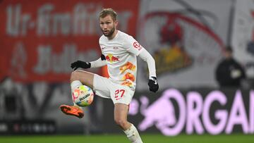 LEIPZIG, GERMANY - FEBRUARY 11: Konrad Laimer of Leipzig in action during the Bundesliga match between RB Leipzig and 1. FC Union Berlin at Red Bull Arena on February 11, 2023 in Leipzig, Germany. (Photo by Stuart Franklin/Getty Images)
XYZ