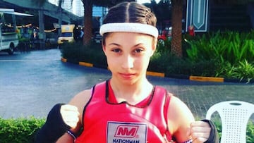 Blanca Romero posa en Tailandia antes de competir.