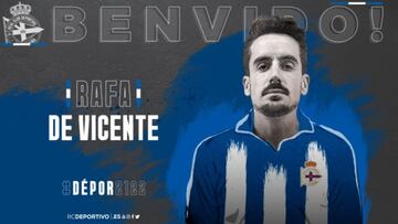 Rafa de Vicente se une al proyecto del Deportivo