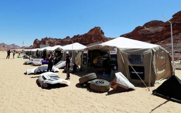 El paddock de Extreme E en Arabia.