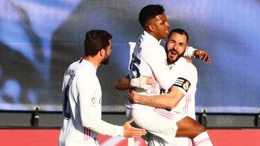 Benzema's goals are keeping Zidane's side in the hunt for the title, with Atlético Madrid now just six points ahead and without a game in hand.