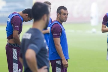 Still got it... Santi Cazorla, pictured in training with Villarreal last month