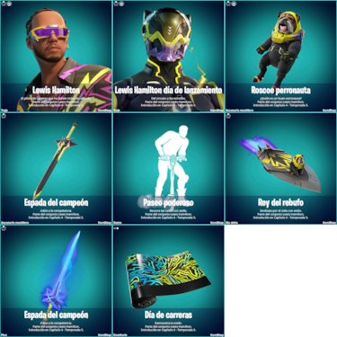 De la Fórmula 1 a Fortnite: Lewis Hamilton llega a Fortnite con dos nuevas skins