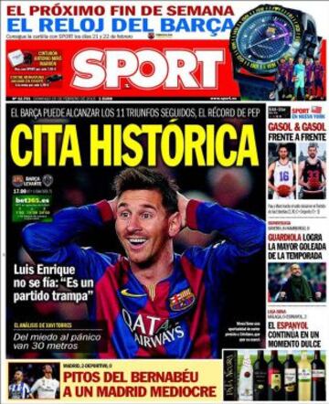 Portadas de la prensa deportiva