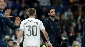 Mastantuono y Arbeloa.