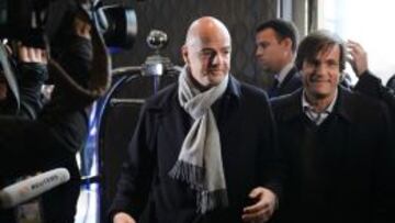 El candidato a presidente de la FIFA Gianni Infantino