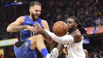 Evan Fournier, el pasado sábado con los Magic en el partido ante los Cavaliers.