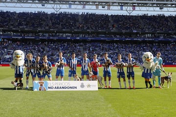 Los titulares del Espanyol en el último partido, ante el Mallorca.
