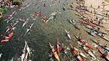 La salida de Arriondas volvió a ser espectacular.