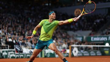 Rafa Nadal during his quarterfinal against Novak Djokovic.