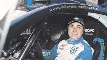 <b>EL MÁS JALEADO. </b>El público madrileño vitoreó a todos los pilotos españoles y, de manera especial, al ídolo local, el bicampeón de rallys Carlos Sainz.