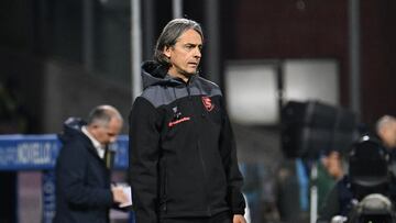 Salerno (Italy), 09/02/2024.- Salernitana'Äôs coach Filippo Inzaghi reacts during the Italian Serie A soccer match US Salernitana vs Empoli FC at the Arechi stadium in Salerno, Italy, 09 February 2024. (Italia) EFE/EPA/MASSIMO PICA
