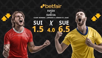 Suiza vs. Suecia: horario, dónde ver, pronósticos y clasificación