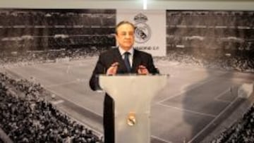 Florentino Pérez, en la comparecencia de prensa.