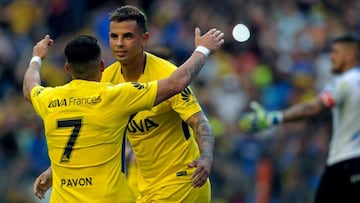 Edwin Cardona marcó el segundo gol de Boca Juniors en la goleada 4-0 ante Belgrano.