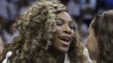 Serena Williams durante un partido de las Finales de la NBA.