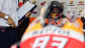Marc M&aacute;rquez in Sepang today