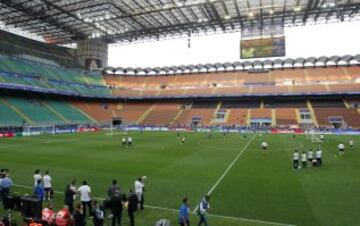 Último entrenamiento del Real Madrid antes de la final.