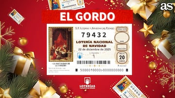 79432, ‘El Gordo’: primer premio del sorteo de la Lotería de Navidad 2025.