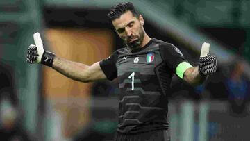 Buffon to play on for Italy as Di Biagio calls up uncapped duo