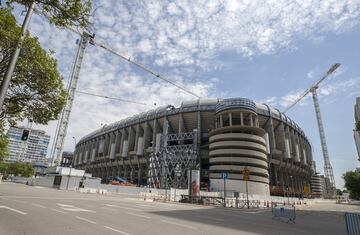 24/05/20Estado del exterior del Estadio Santiago Bernab¨¦u durante las obras del remodelaci¨®n.