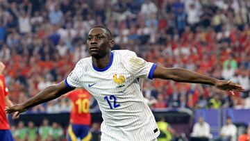 Kolo Muani celebrando el gol que le marcó a España en las semifinales de la Eurocopa.