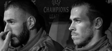 Benzema y Bale, en el banquillo.