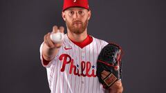 CLEARWATER, FLORIDA - FEBRUARY 22: Zack Wheeler #45 of the Philadelphia Phillies poses for a portrait during photo day at BayCare Ballpark on February 22, 2024 in Clearwater, Florida.   Kevin C. Cox/Getty Images/AFP (Photo by Kevin C. Cox / GETTY IMAGES NORTH AMERICA / Getty Images via AFP)