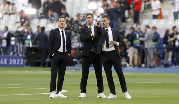 Lucas Vázquez, Asensio y Ceballos ya pisan el césped. 
 