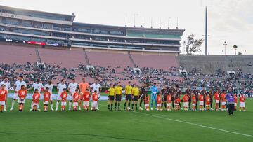 Protocol during the game international friendly between Mexican National team (Mexico) and New Zealand at Rose Bowl Stadium, on September 07, 2024, Pasadena, Los Angeles California, United States.