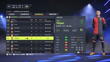 Así es Johan Vásquez en FIFA 22, medias y valoraciones oficiales del jugador del Genoa